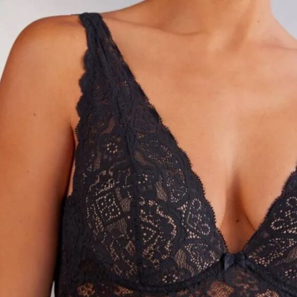 Intimissimi Eleonora Lace Bodysuit Black  38C - Picture 3 of 8